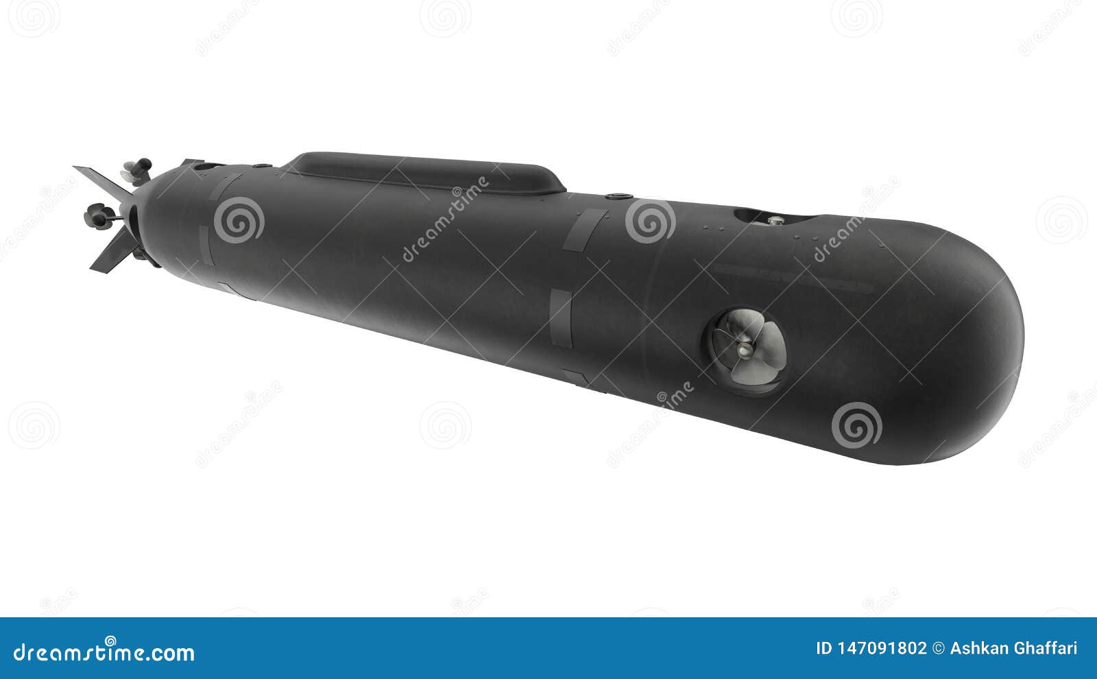 poseidon - status-6 oceanic multipurpose system 3d rendering.  on white background.