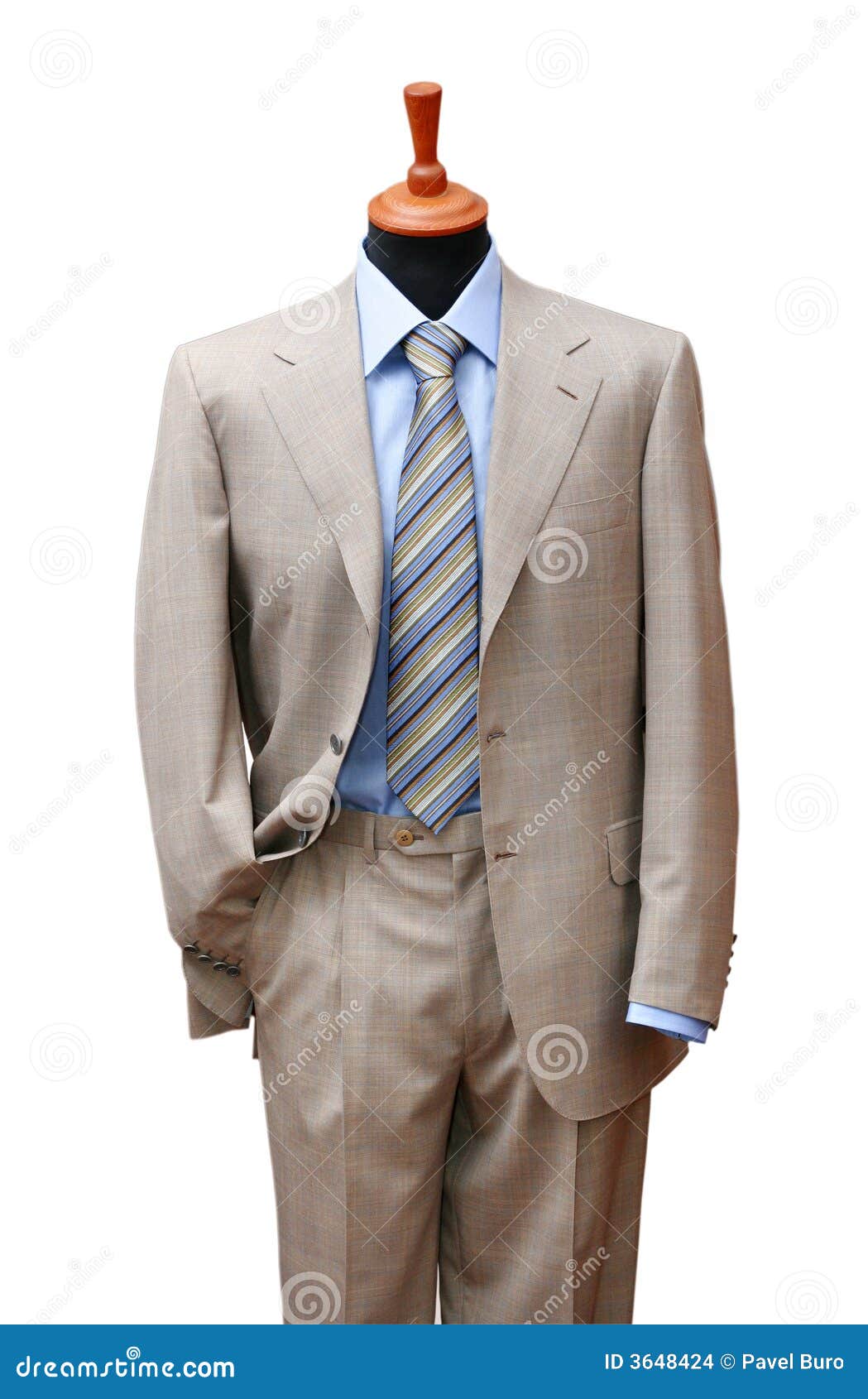 posh suit on shop mannequin
