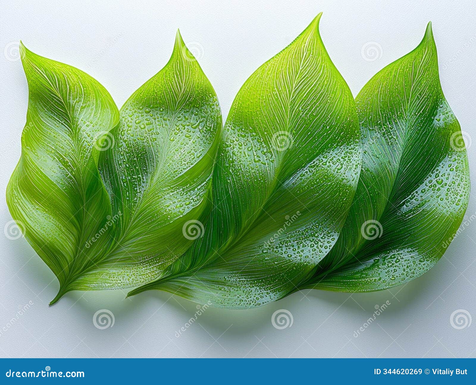 wavy leaves posidonia sinuosa seagrass displayed white background capturing vibrant green tones and intricate leaf