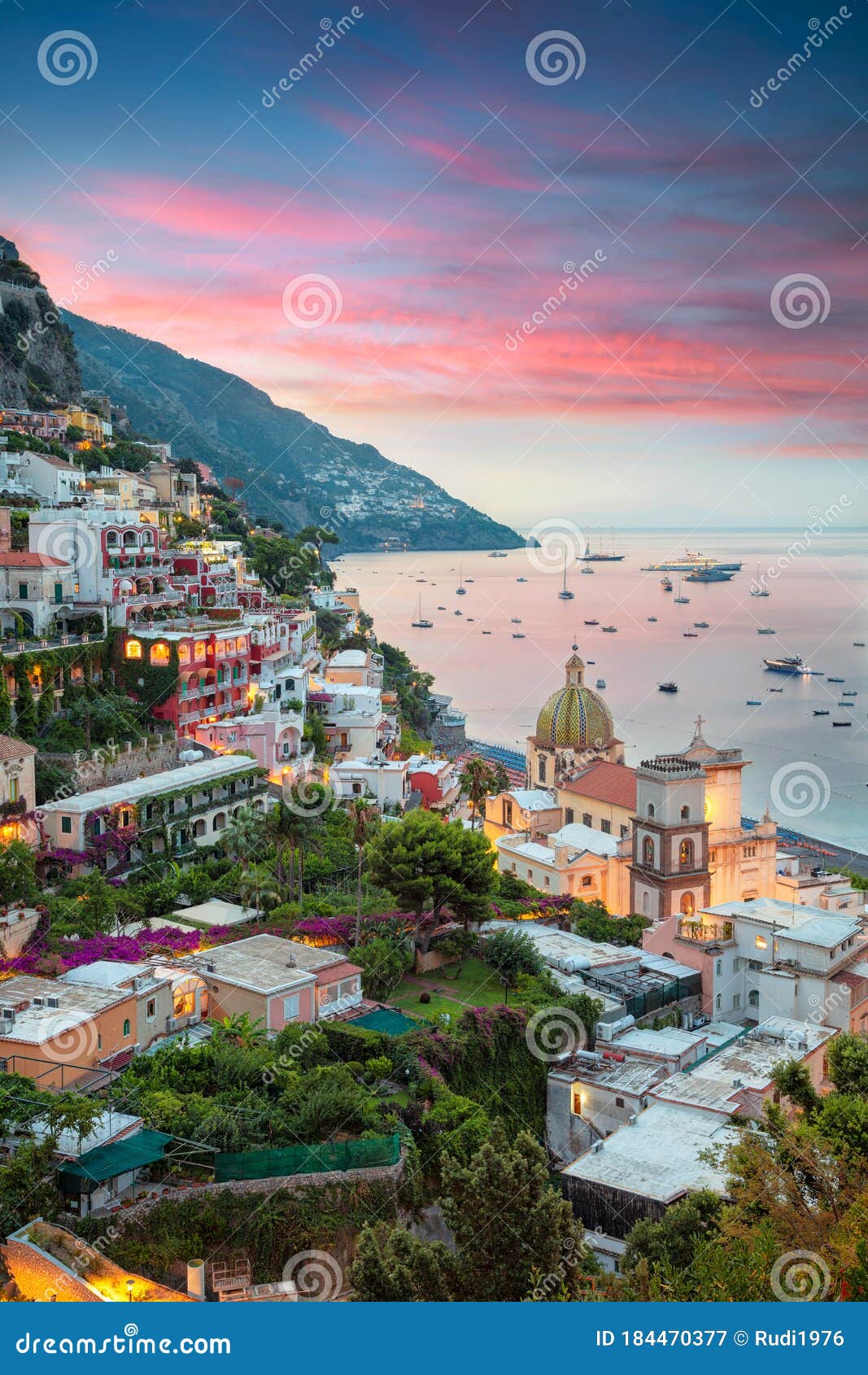 Positano On Amalfi Coast, Italy Royalty-Free Stock Photography ...