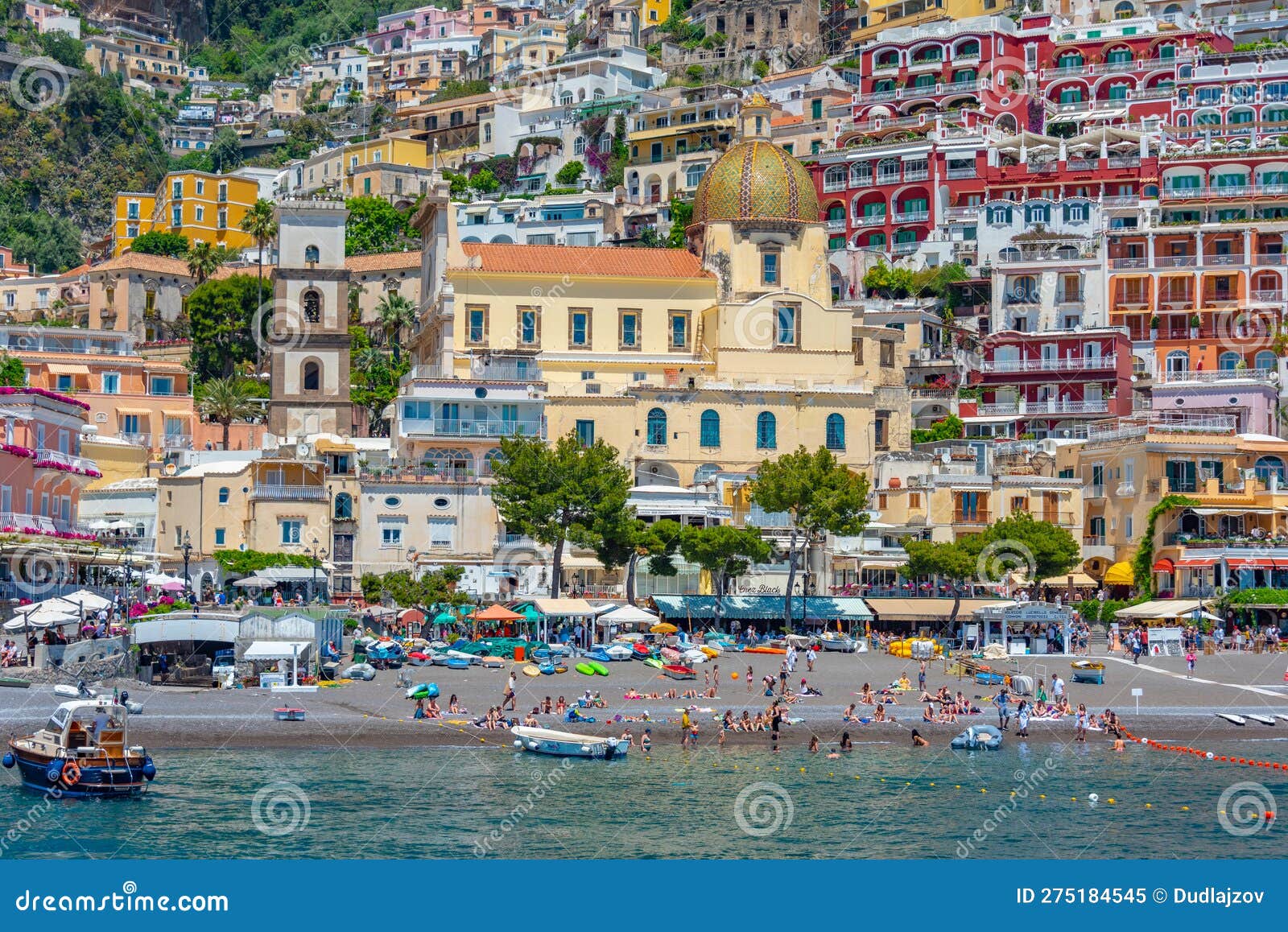 Positano, Italy, May 21, 2022 Panorama View of Positano Town in