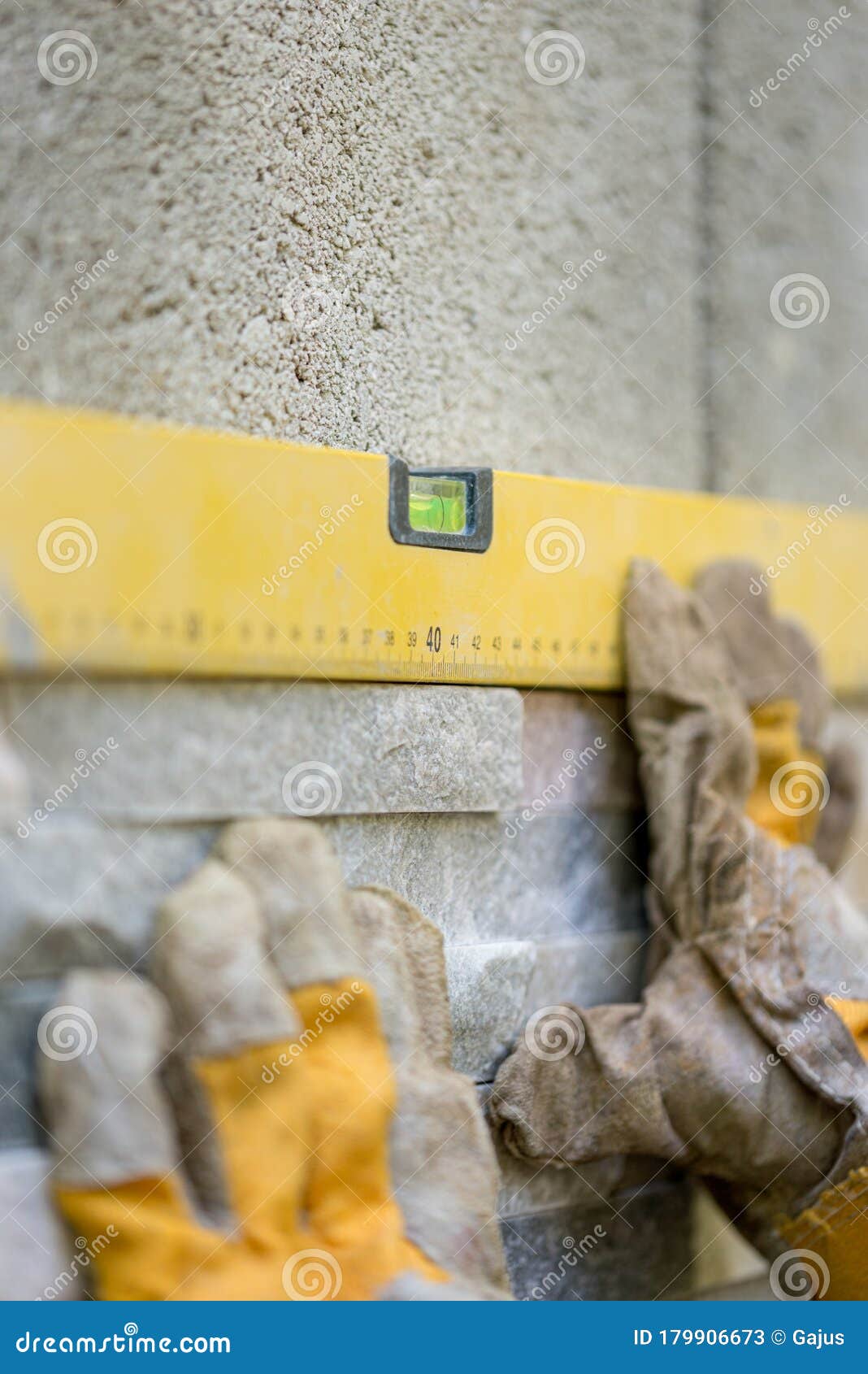 Positioning Ornamental Tile Stock Image Image of precise, renovation