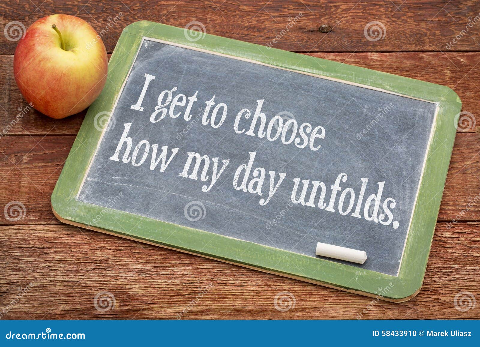 Positive Affirmation Phrase on Blackboard Stock Photo - Image of green ...