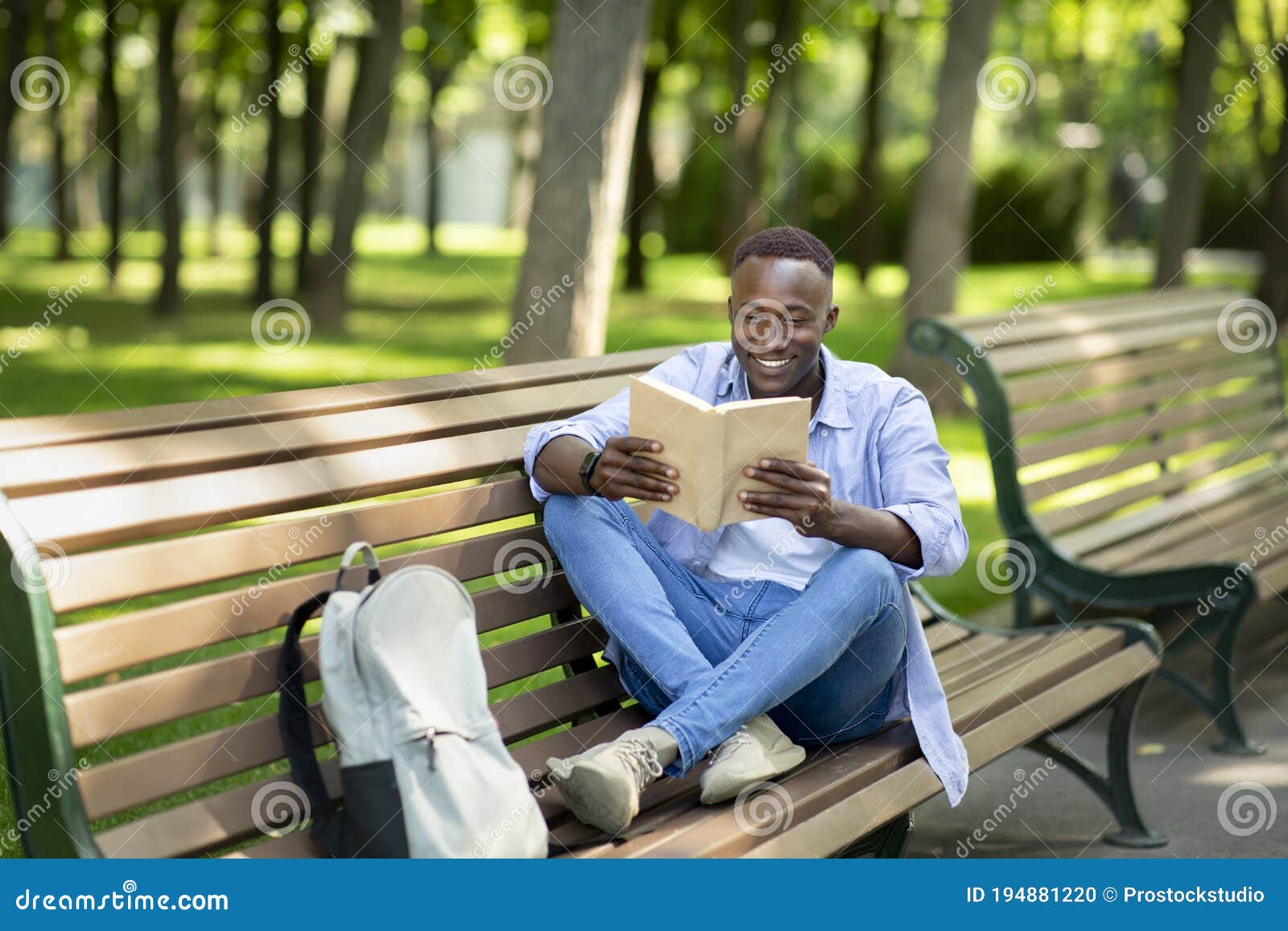 park bench person