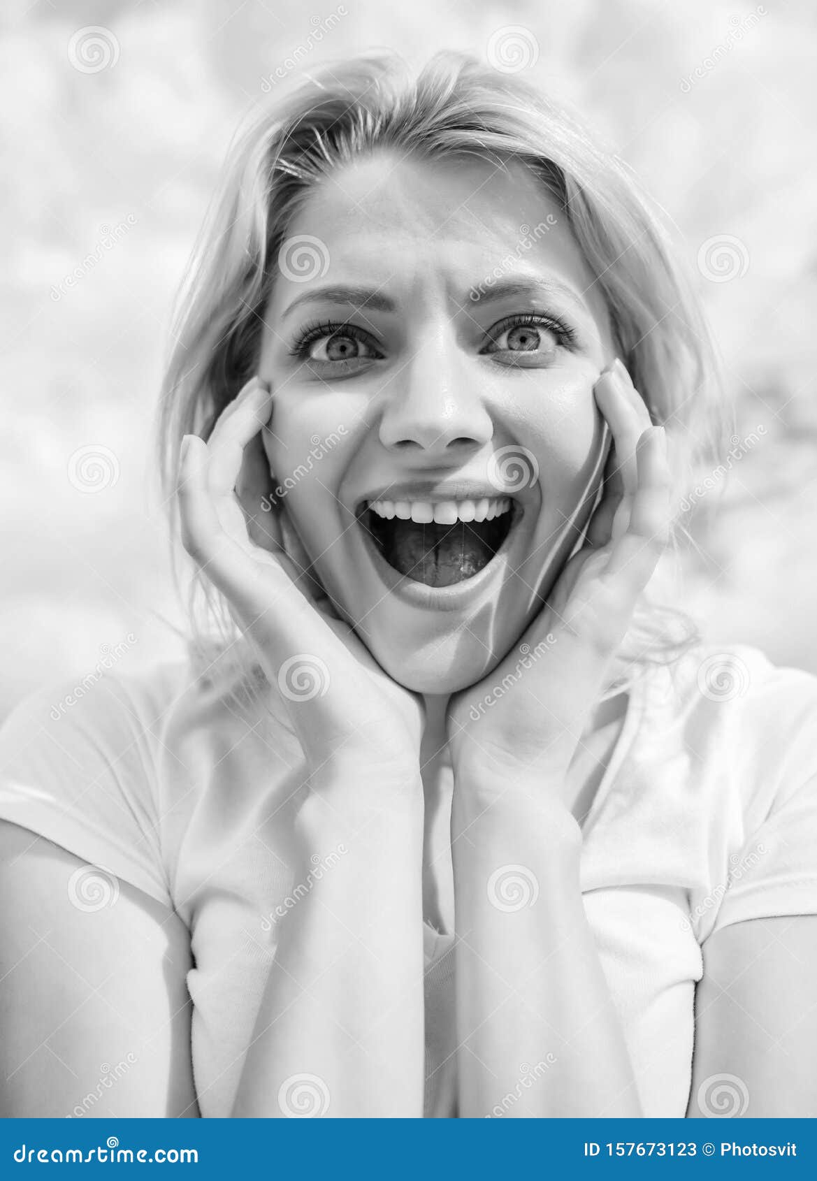 Positive Human Emotions Face Expression Feeling Life Perception Stock Image Image Of