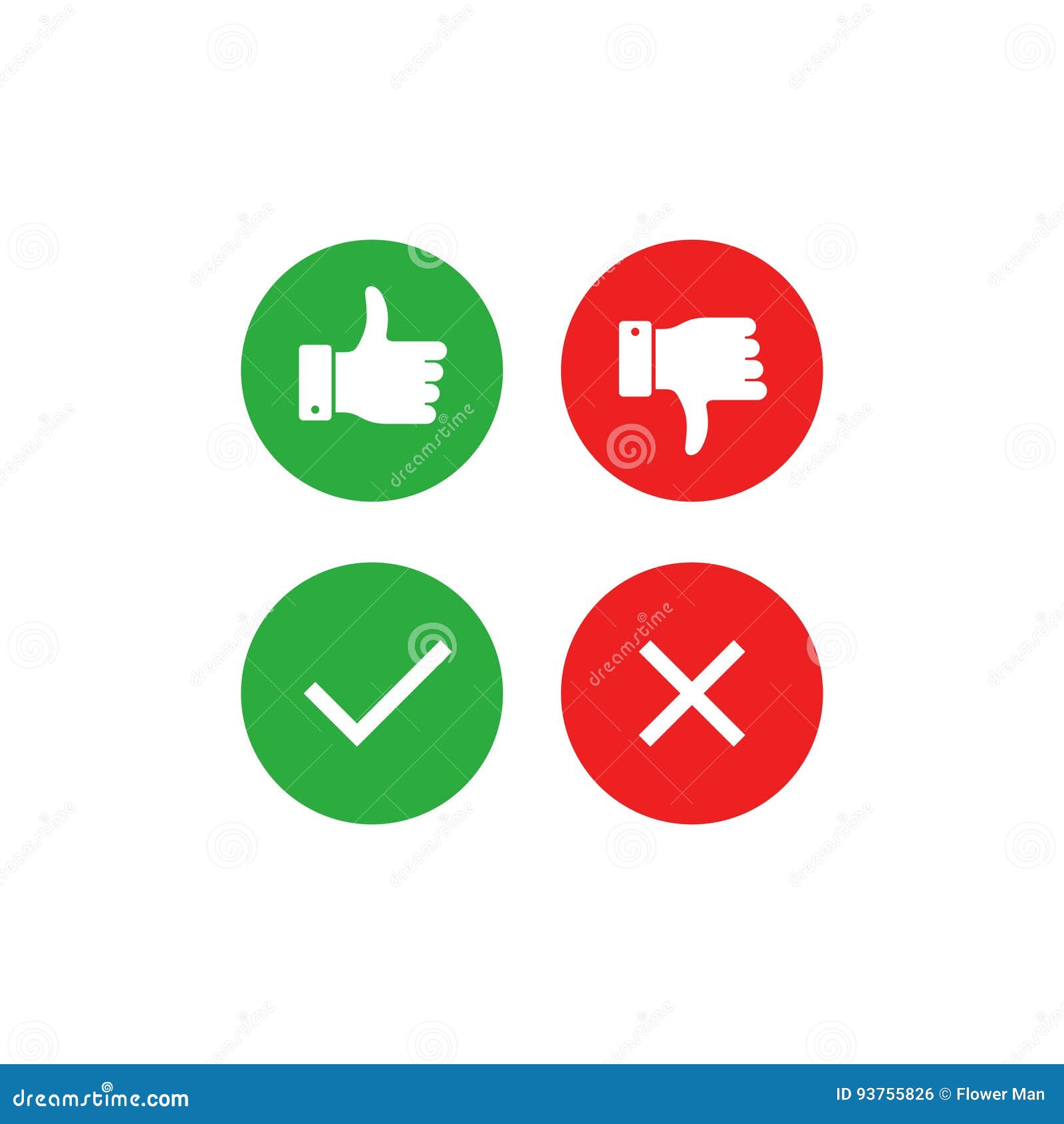 Positive and Negative Feedback Collection Stock Vector - Illustration ...