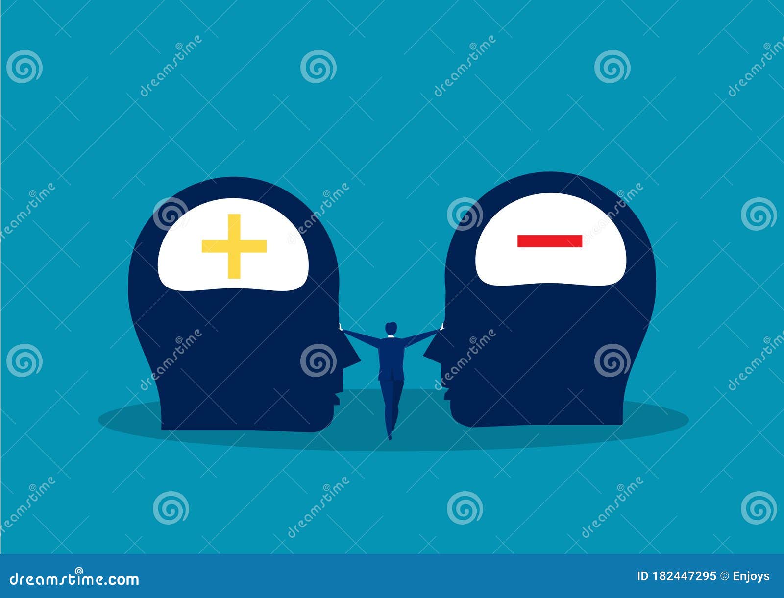 Positive or Negative Reaction Concept Vector Stock Vector