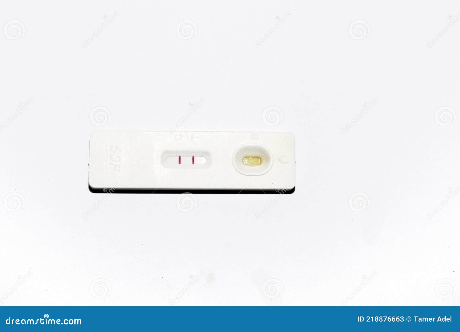 A Positive Pregnancy HCG Test, Human Chorionic Gonadotropin Test, Rapid Urine  Pregnancy Test Cassette for Home Use Stock Image - Image of pregnant,  gestation: 218876663