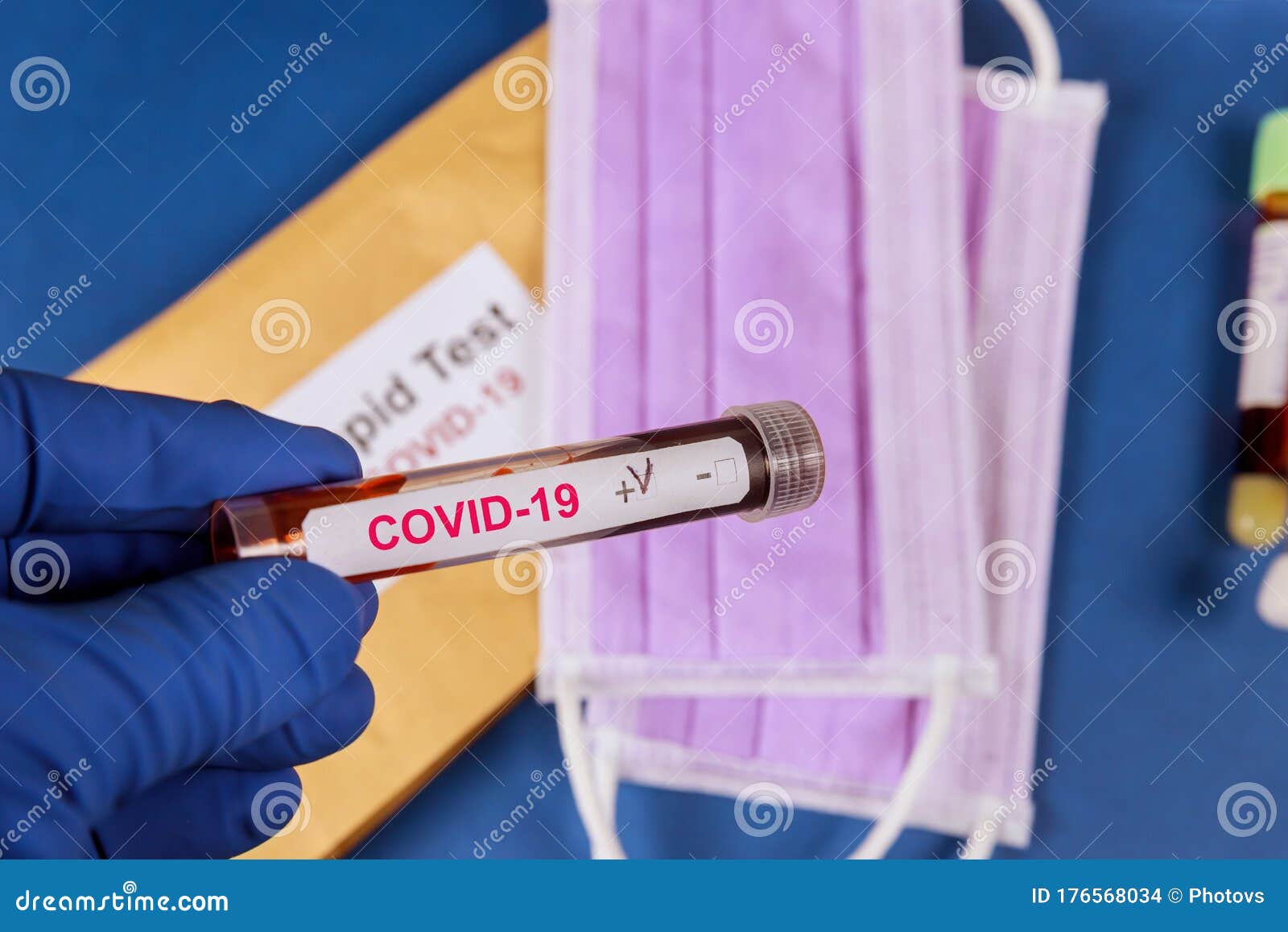 Positive Test Result by Using Rapid Test Device for Infected Blood