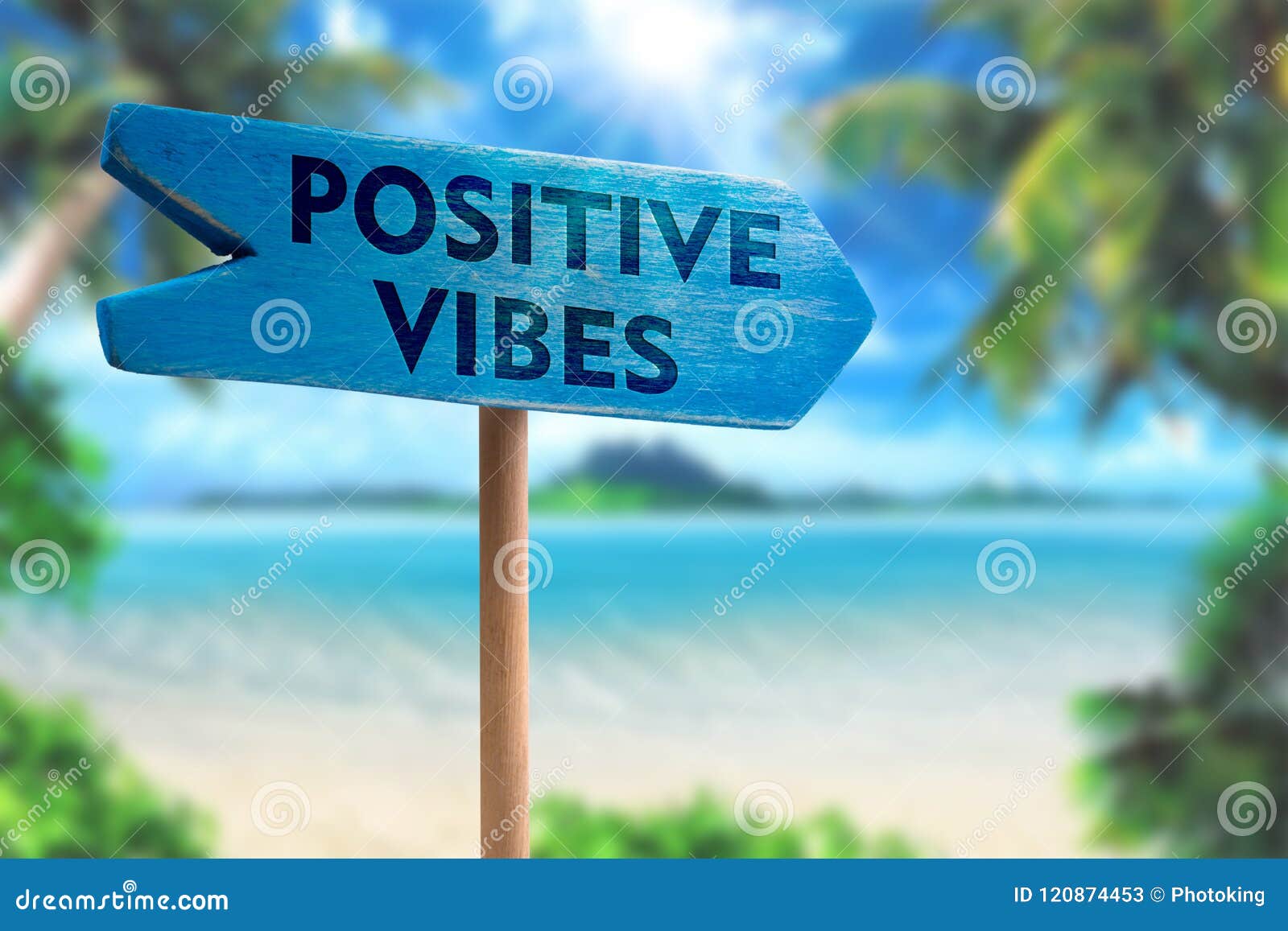 positive vibes sign board arrow