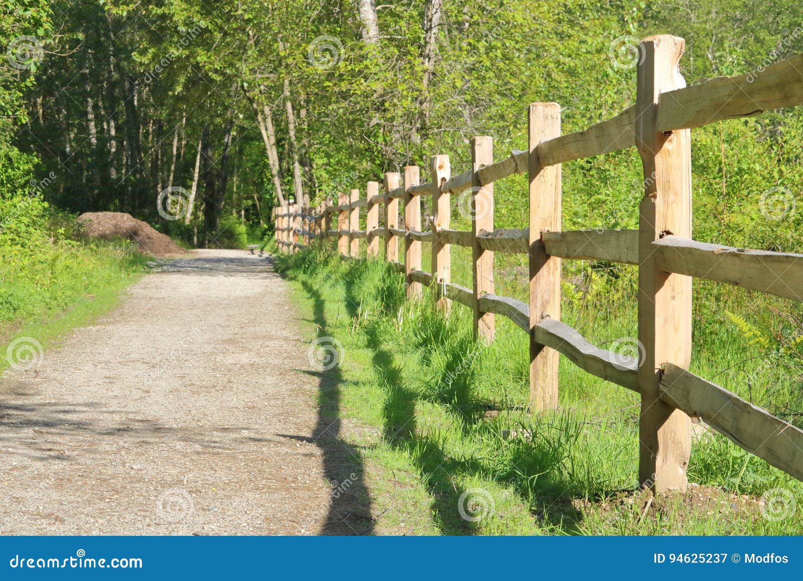 Post and Beam Cedar Fence stock image. Image of fence 94625237