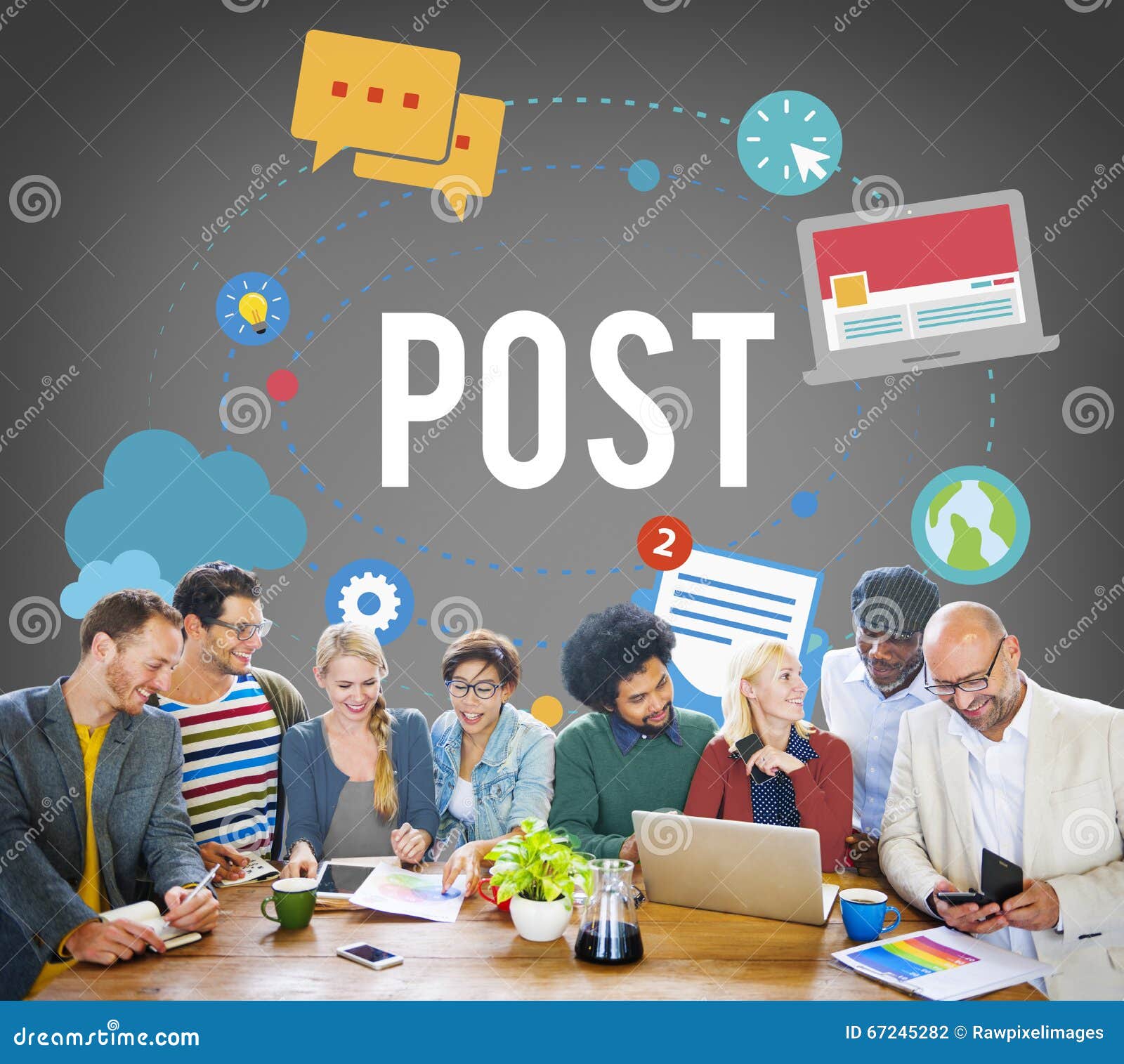 post blog social media share online communication concept