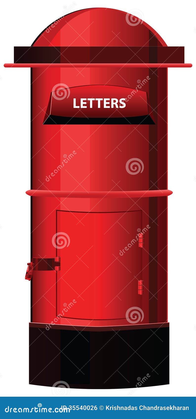 Post Box or letter box stock vector. Illustration of postage - 35540026