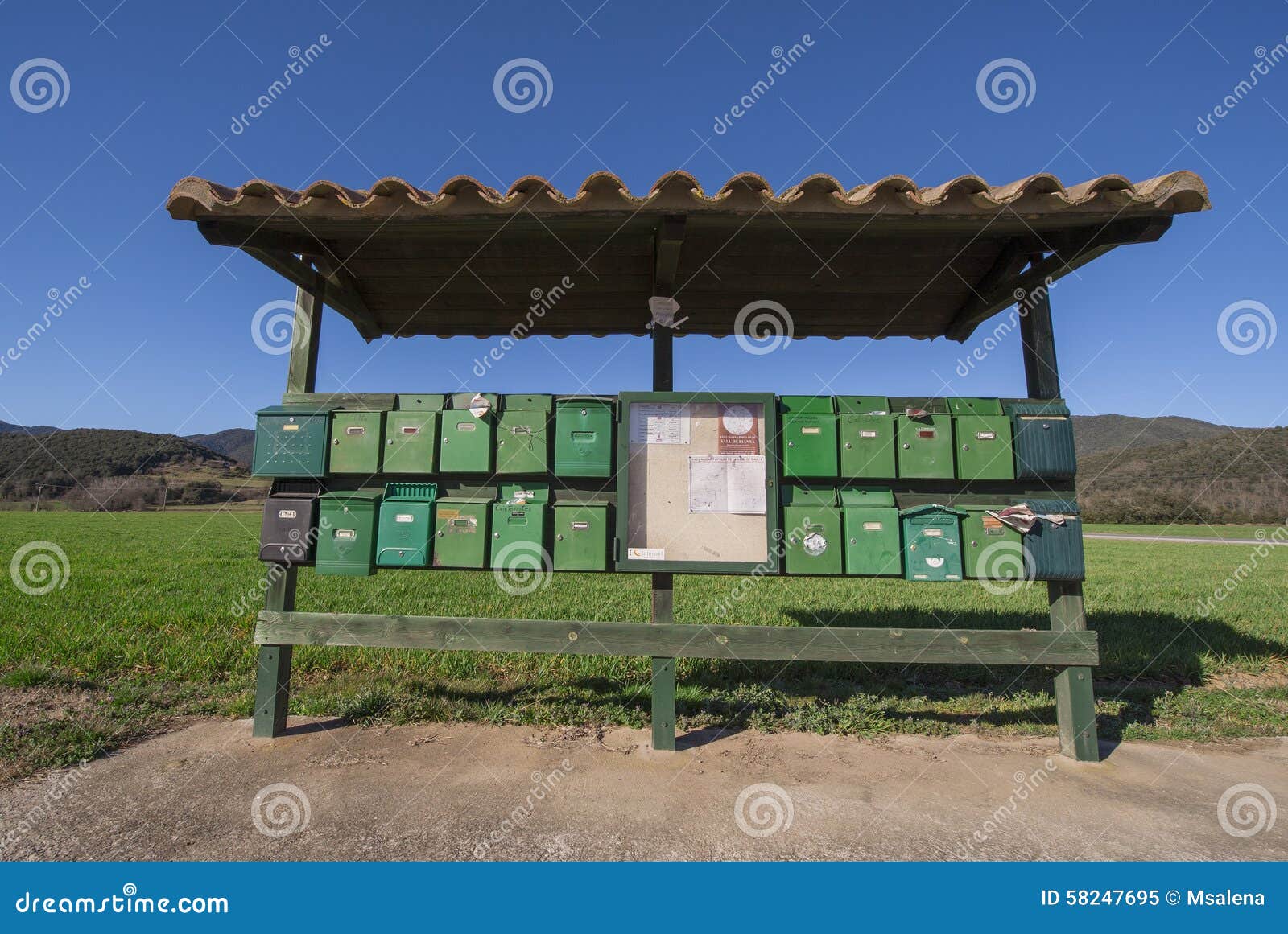 Post Boxes editorial image. Image of grass, nature, spanish 58247695