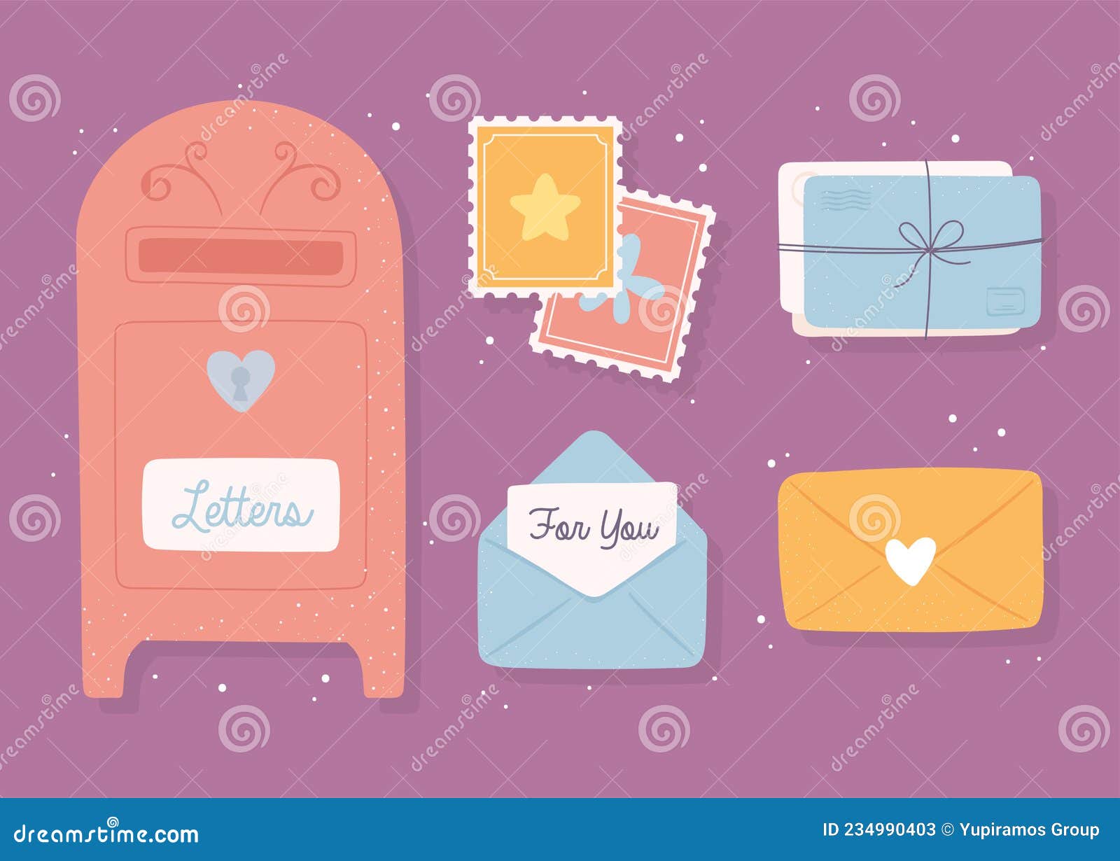 Post letters mailbox stock vector. Illustration of service 234990403