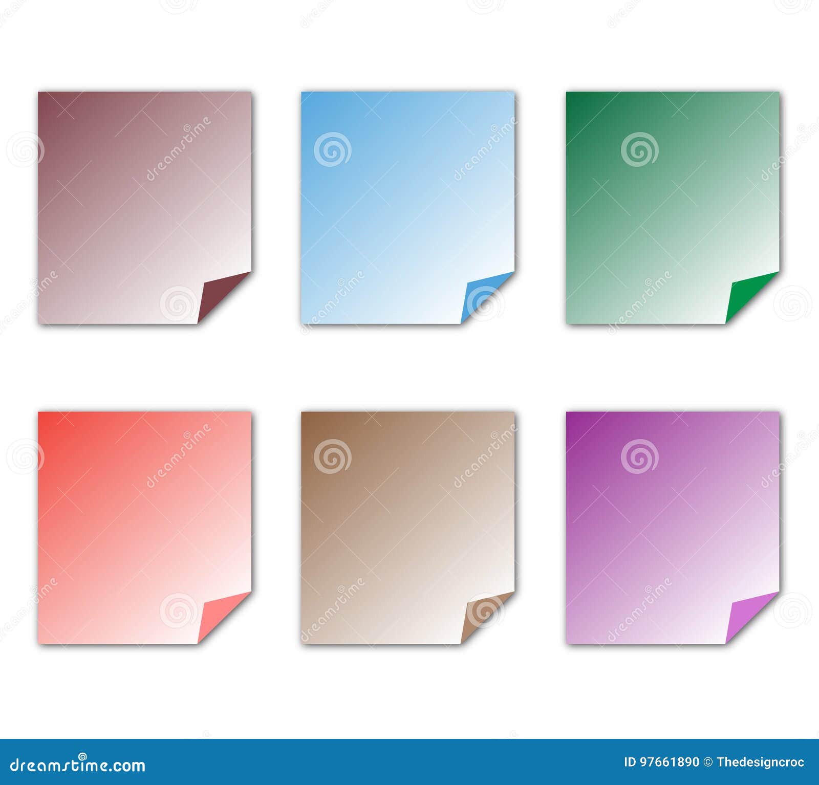 different post it notes