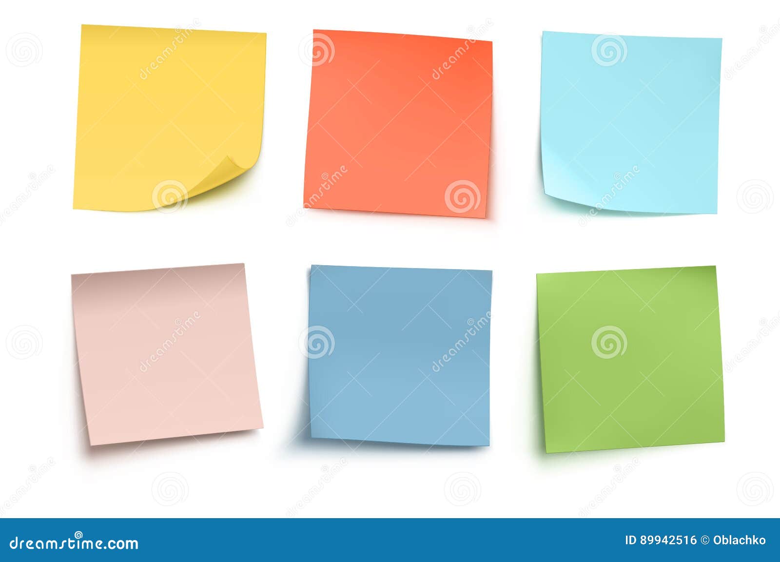 White paper notes post it note Royalty Free Vector Image