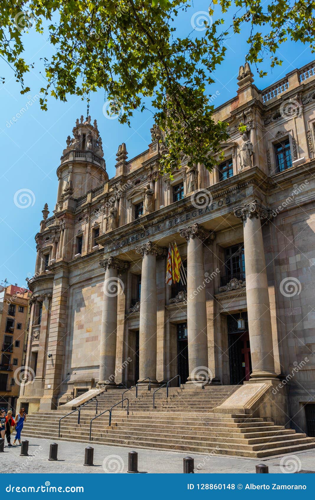 Post Office Building in Barcelona, Spain Editorial Stock Photo Image