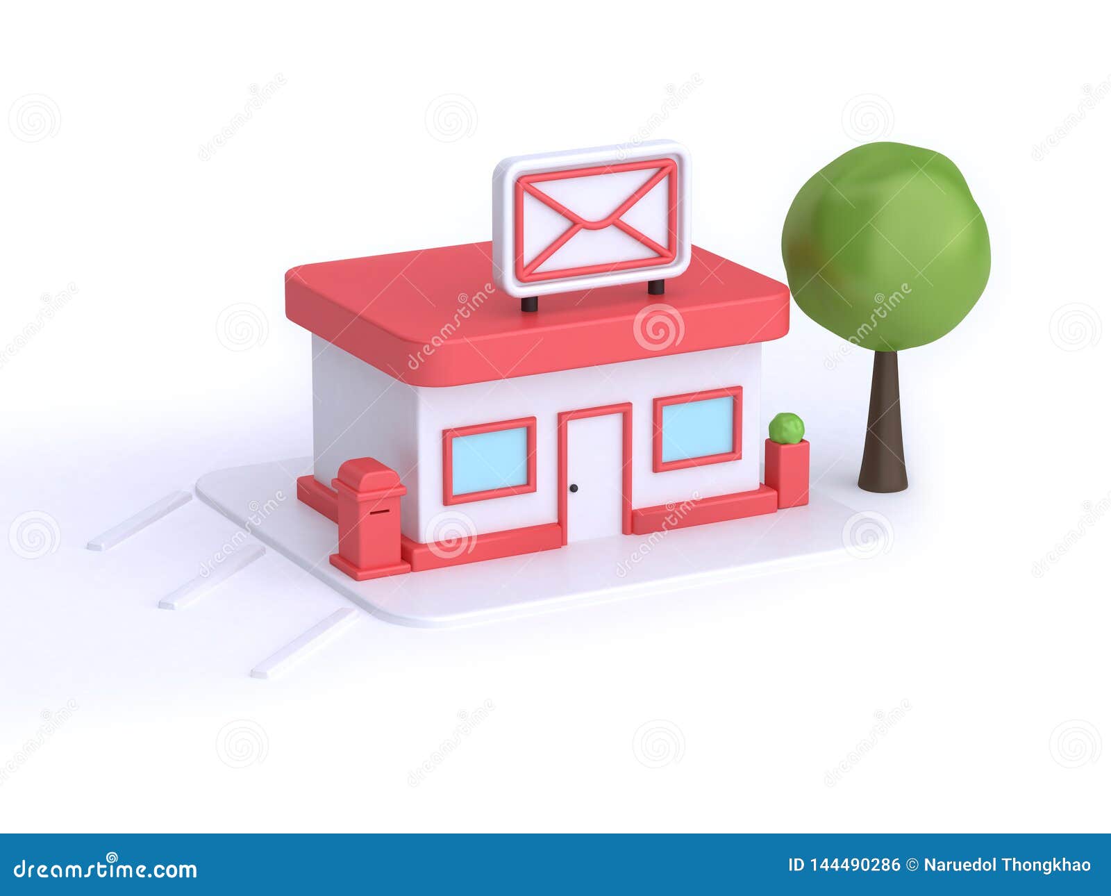 Post Office Building Cartoon Style White Background 3d Rendering,post Communication Transportation Concept Stock Illustration - Illustration of post, parcel: 144490286 Post Office Building Cartoon Style White Background 3d Rendering,post Communication Transportation Concept Stock Illustration - Illustration of post, parcel: 144490286