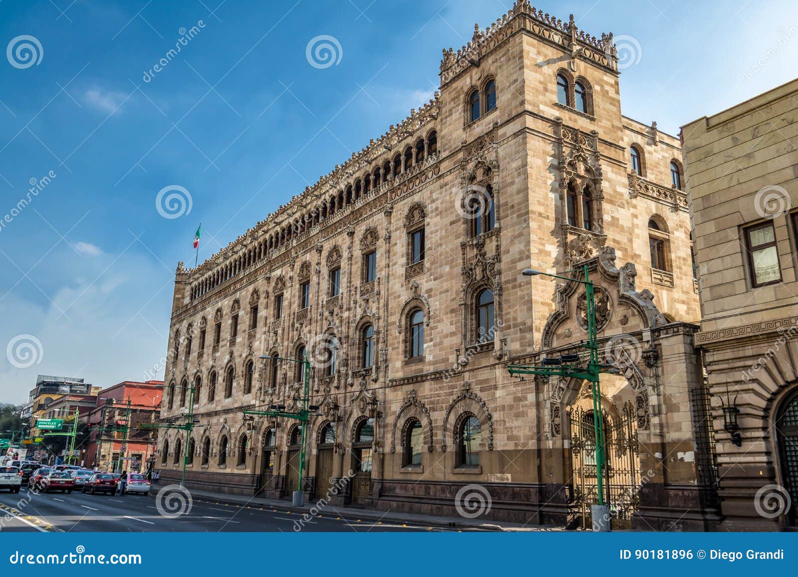 Post Office Building - Mexico City, Mexico Stock Photo - Image of exterior,  street: 90181896