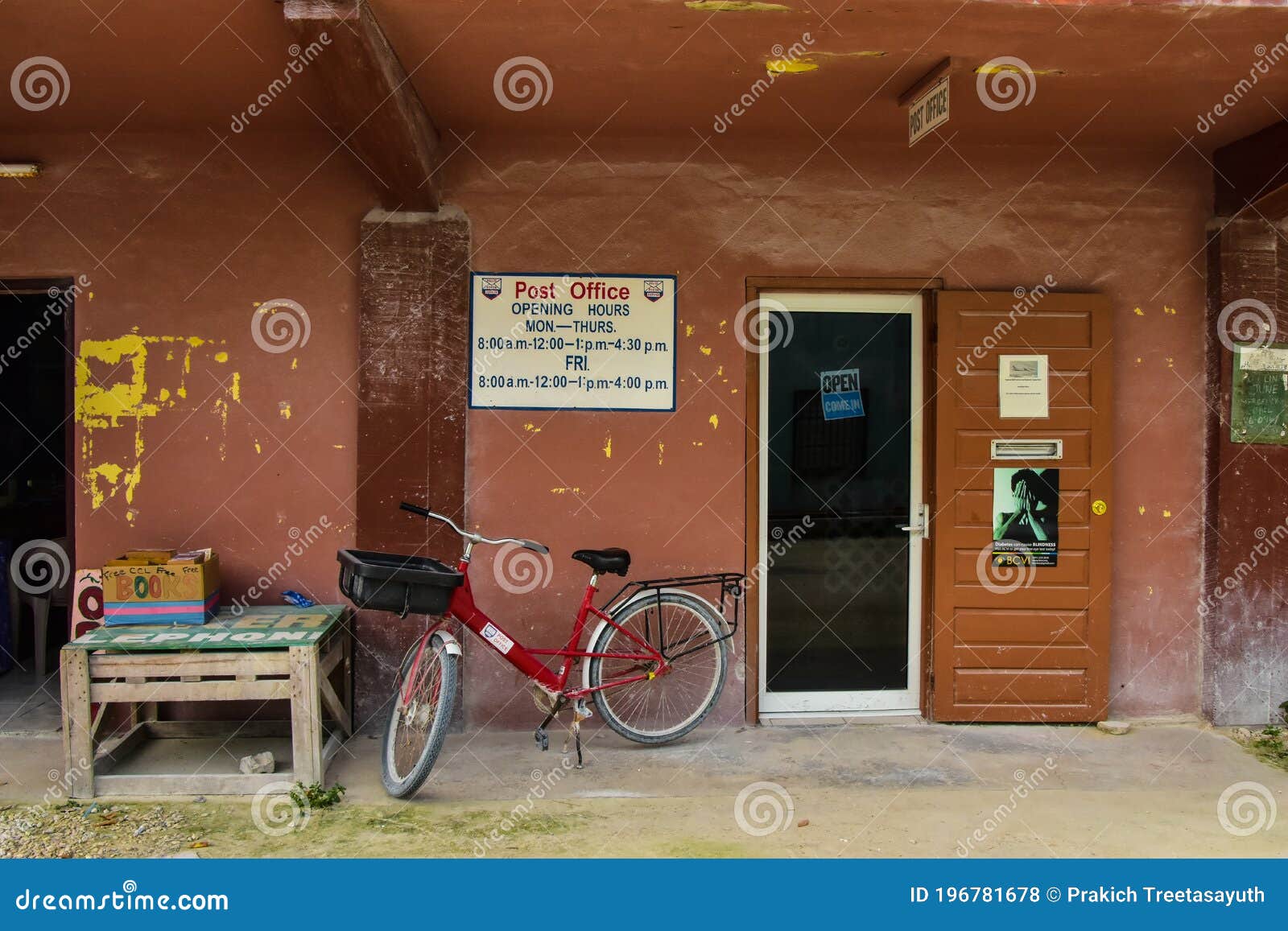 The Post Office on Caye Caulker, Belize Editorial Stock Photo Image