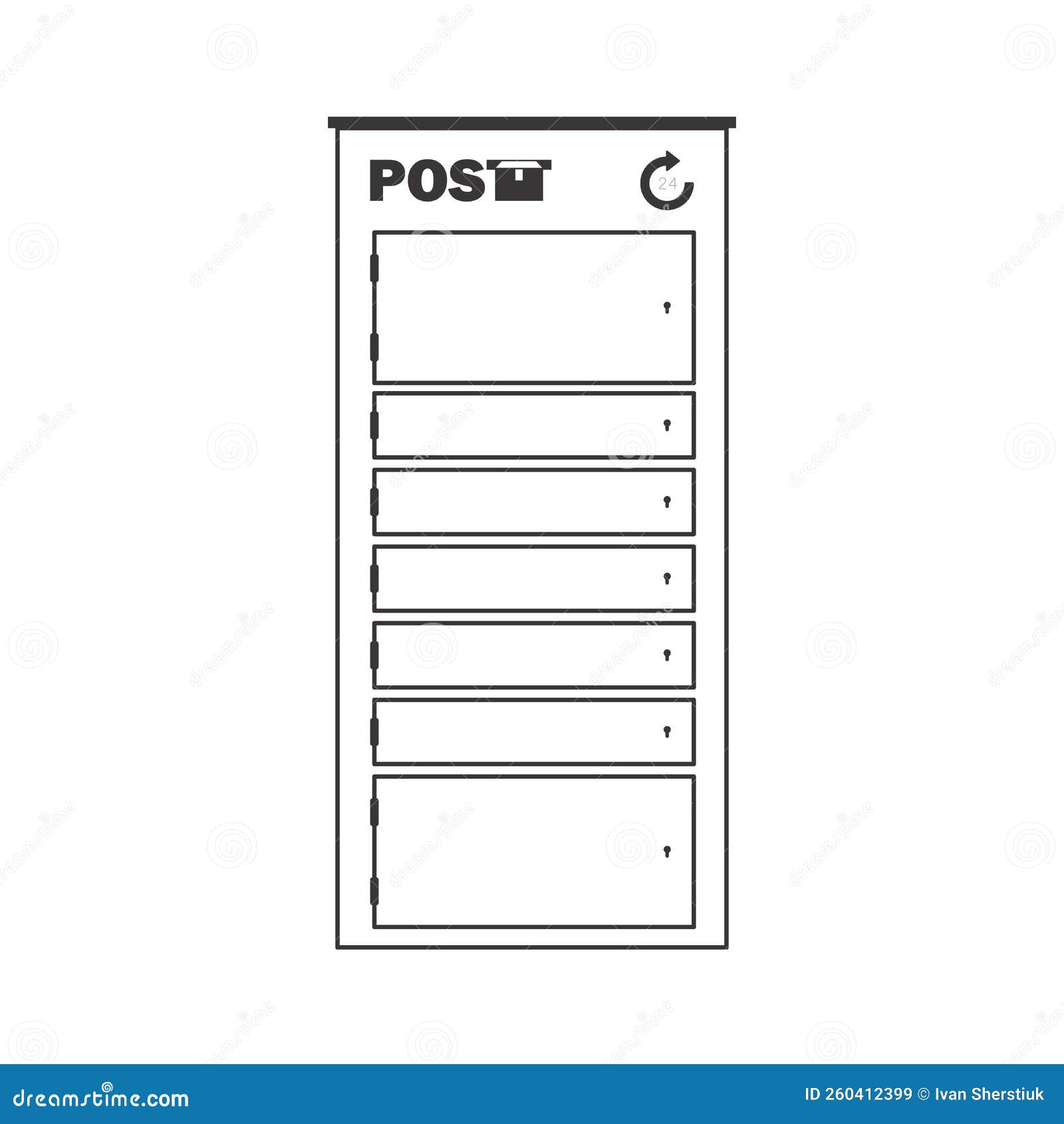 Post Office. the Concept of Delivery of Cargo and Parcels. Linear