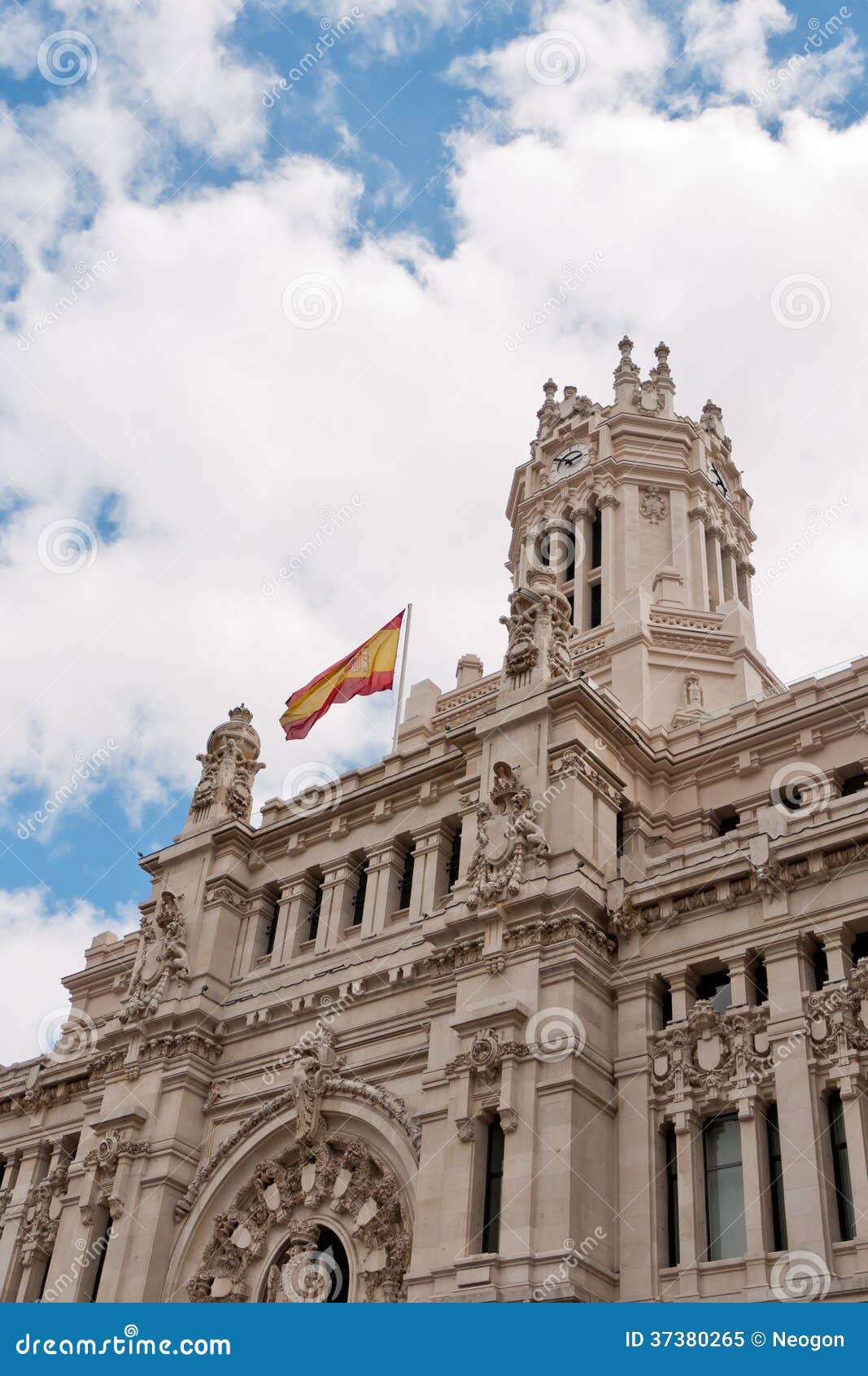 Post office, Madrid, Spain stock image. Image of architecture 37380265