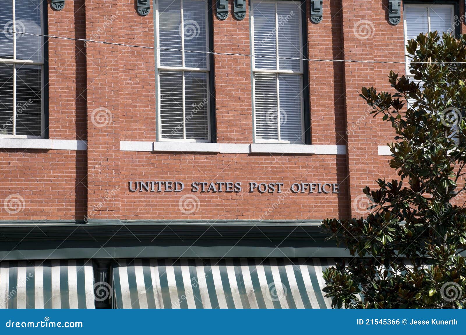 Post Office in Savannah stock photo. Image of sign, tree 21545366