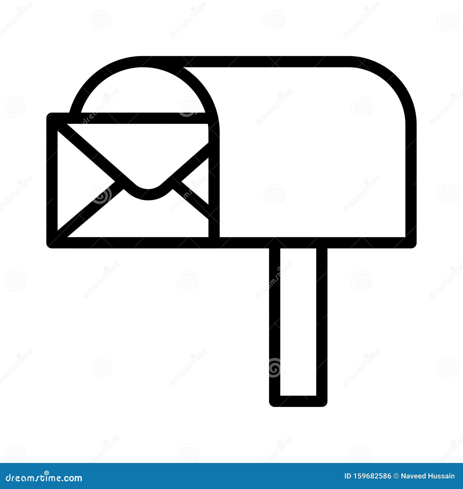 Post Office Vector Thin Line Icon Stock Vector Illustration Of Message Development