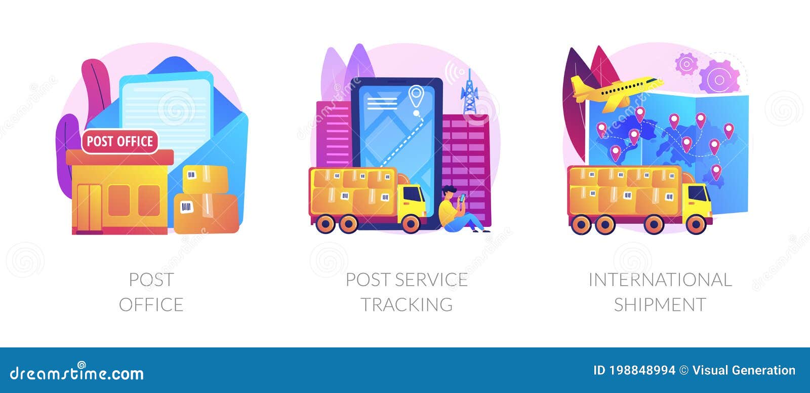 Delivery global tracking system service online Vector Image