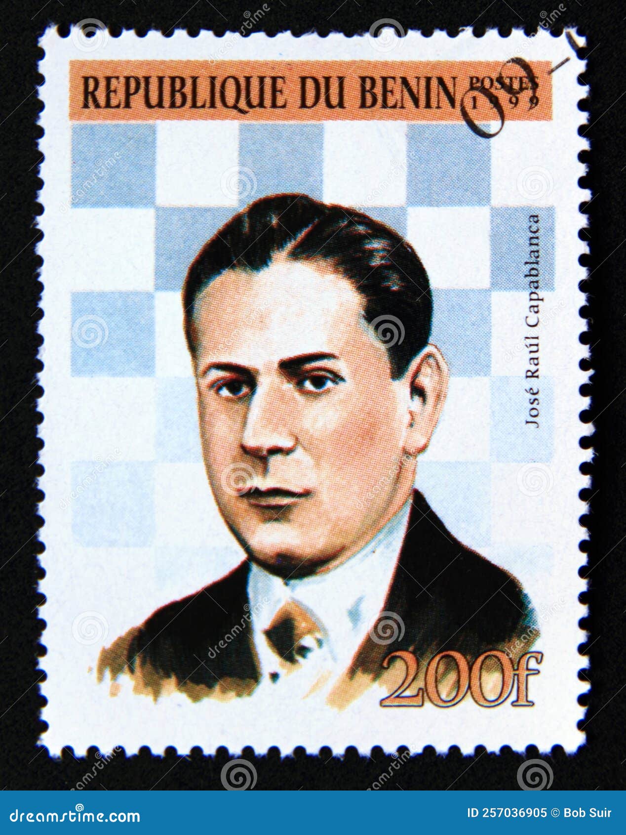 Postage Stamp Benin, 1999. José Raúl Capablanca Chess Champion