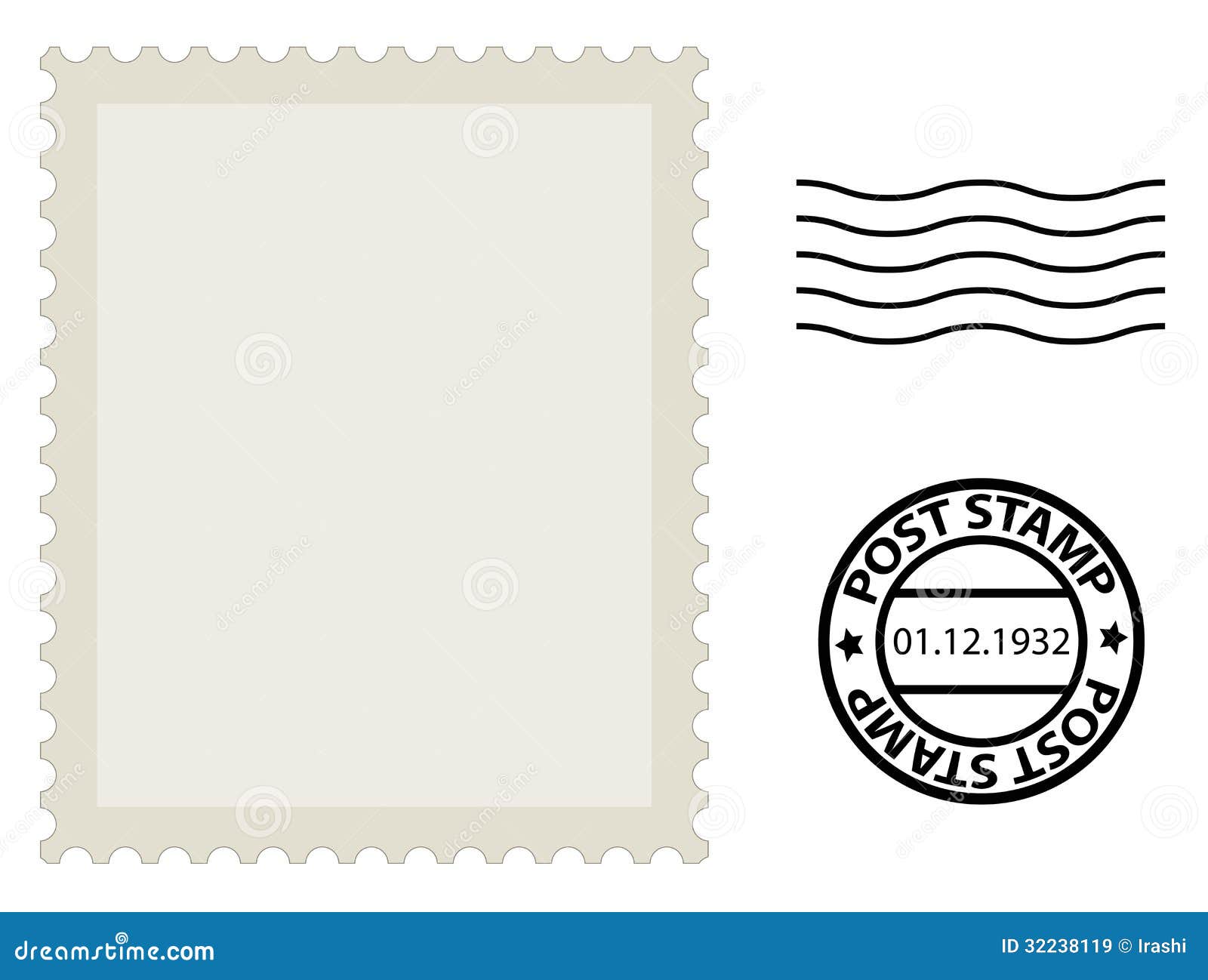 Post stamp stock illustration. Illustration of mail, sticker - 32238119