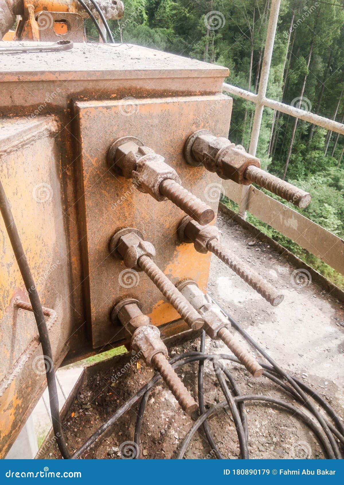 PostTension Bars for Stressing Stock Image Image of industry