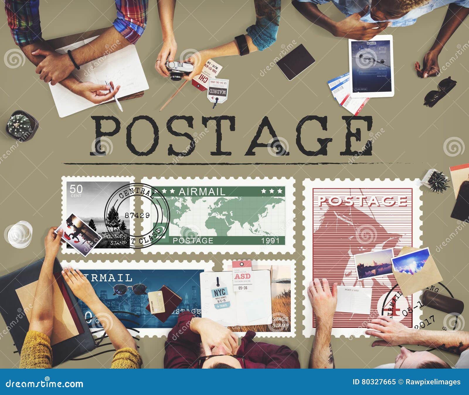 Postage Letter Parcel Stamp Mail Graphic Concept Stock Image Image of