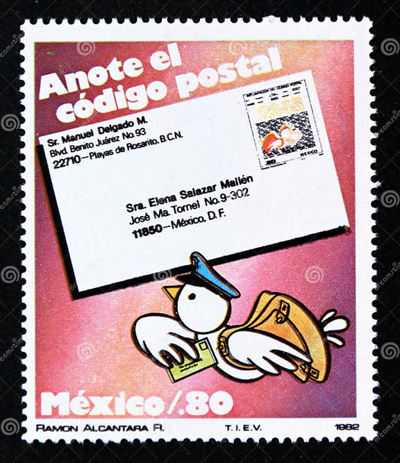 Postage Stamp Mexico, 1982. Postal Code Routing and Distribution