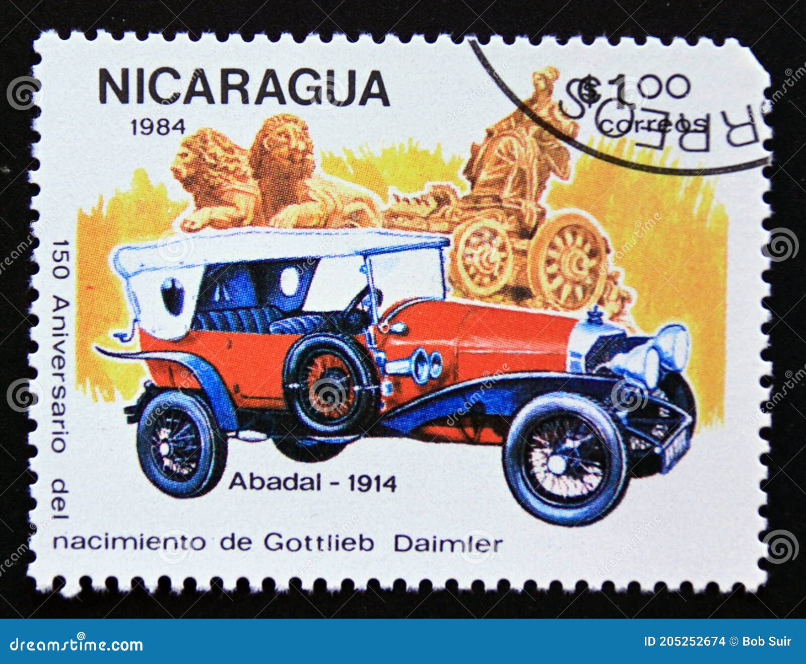 mercedes voiture Nicaragua O 1984 Birth of Gottlieb Daimler 