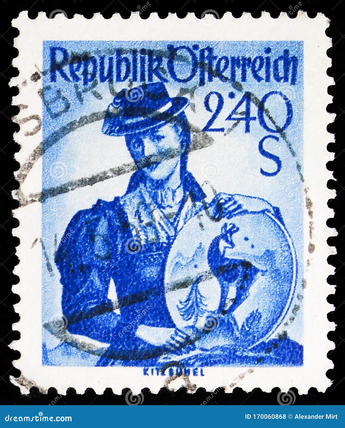 Postage Stamp Printed in Austria Shows Tyrol, Kitzbuhel, Provincial ...
