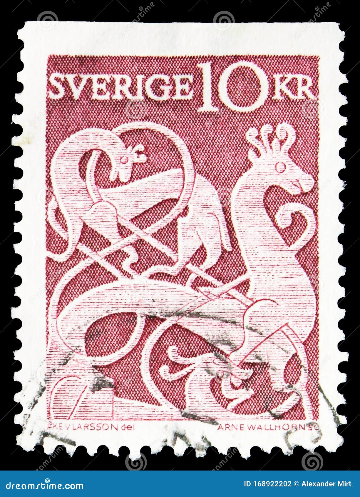 Download Postage Stamp Printed In Sweden Shows Picture On Stone ...