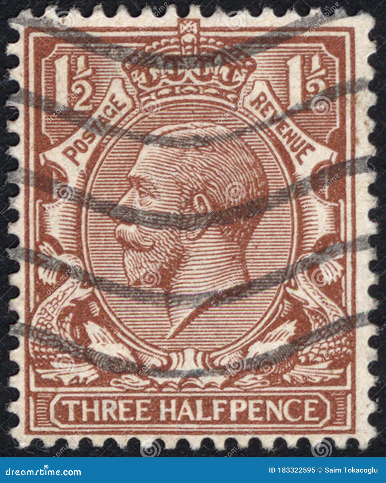 Stamp Printed in the England. Stamp Printed by England Editorial Image