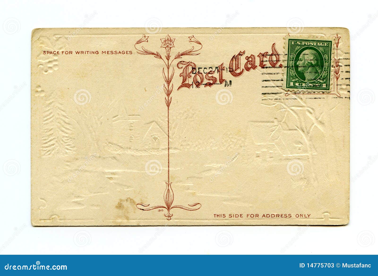 Postal antigua imagen de archivo. Imagen de carta, mancha 14775703