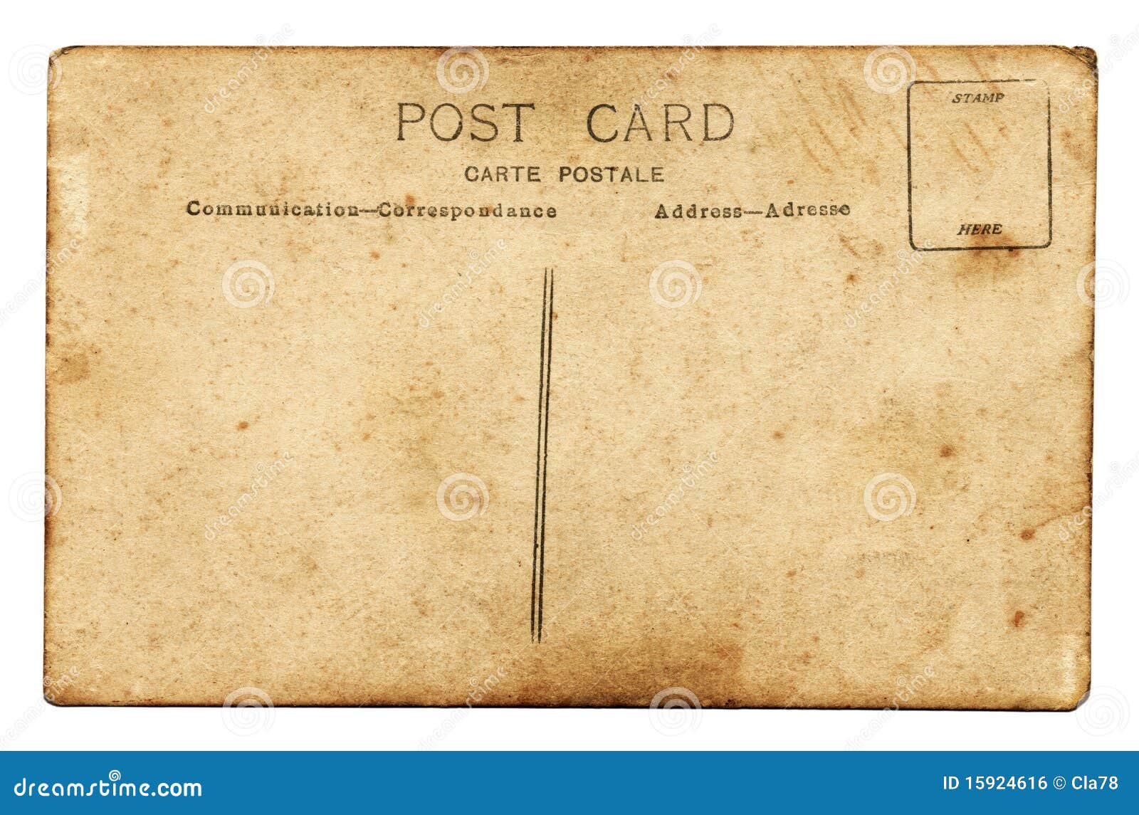 Postcard stock photo. Image of postage, grunge, nostalgic 15924616