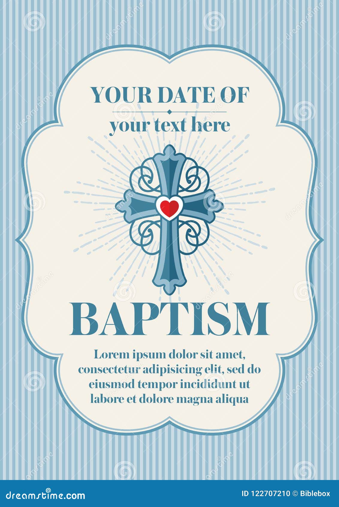 postcard christian baptism invitation congratulation certificate