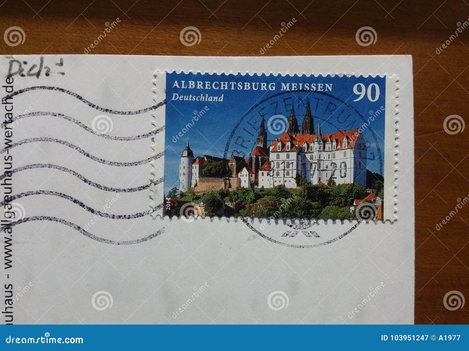 Postcard from Germany editorial photography. Image of paper 103951247
