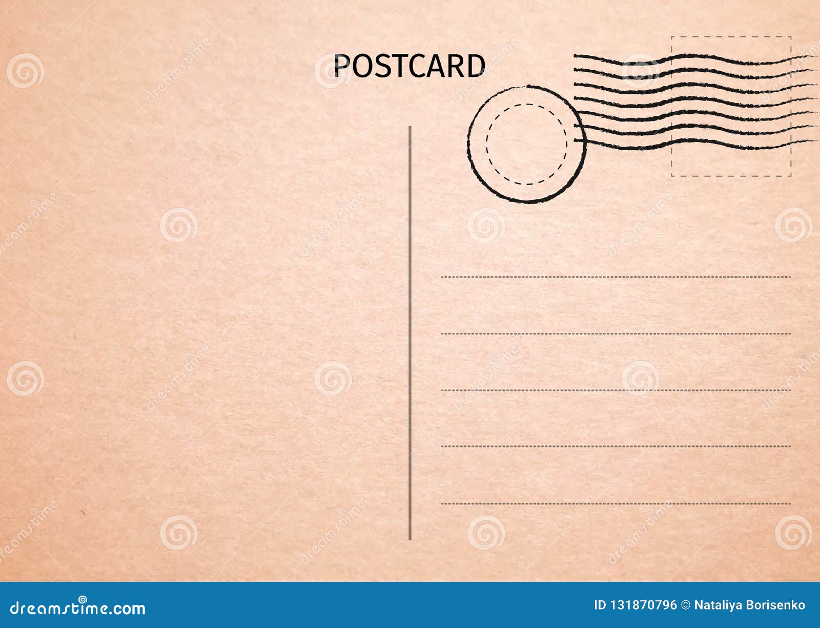 Postcard. Postal Card Illustration For Your Design. Travel Card Stock Vector - Illustration of ...