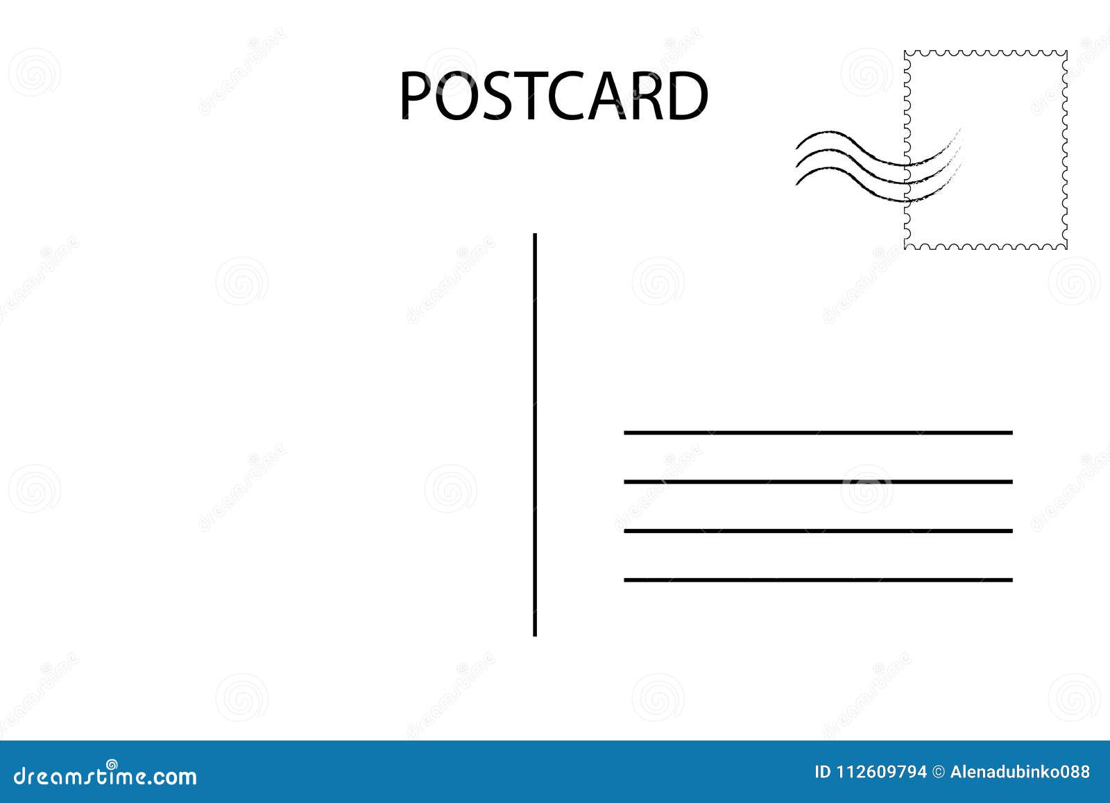 Airmail Postcard Template