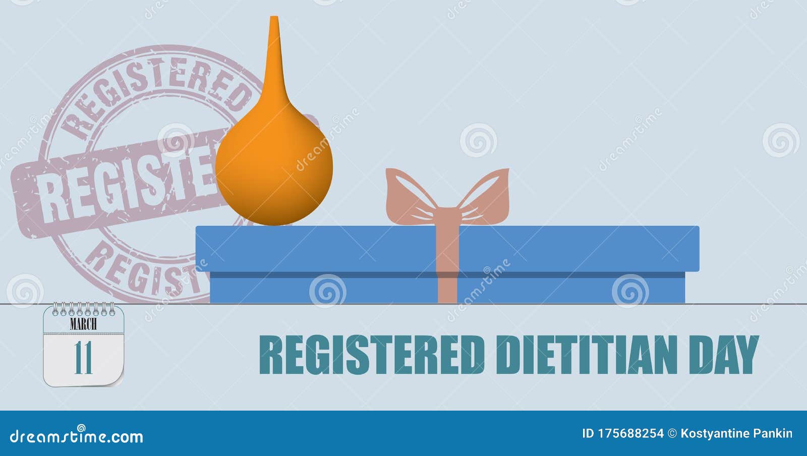 Postcard Registered Dietitian Day Stock Vector Illustration of help