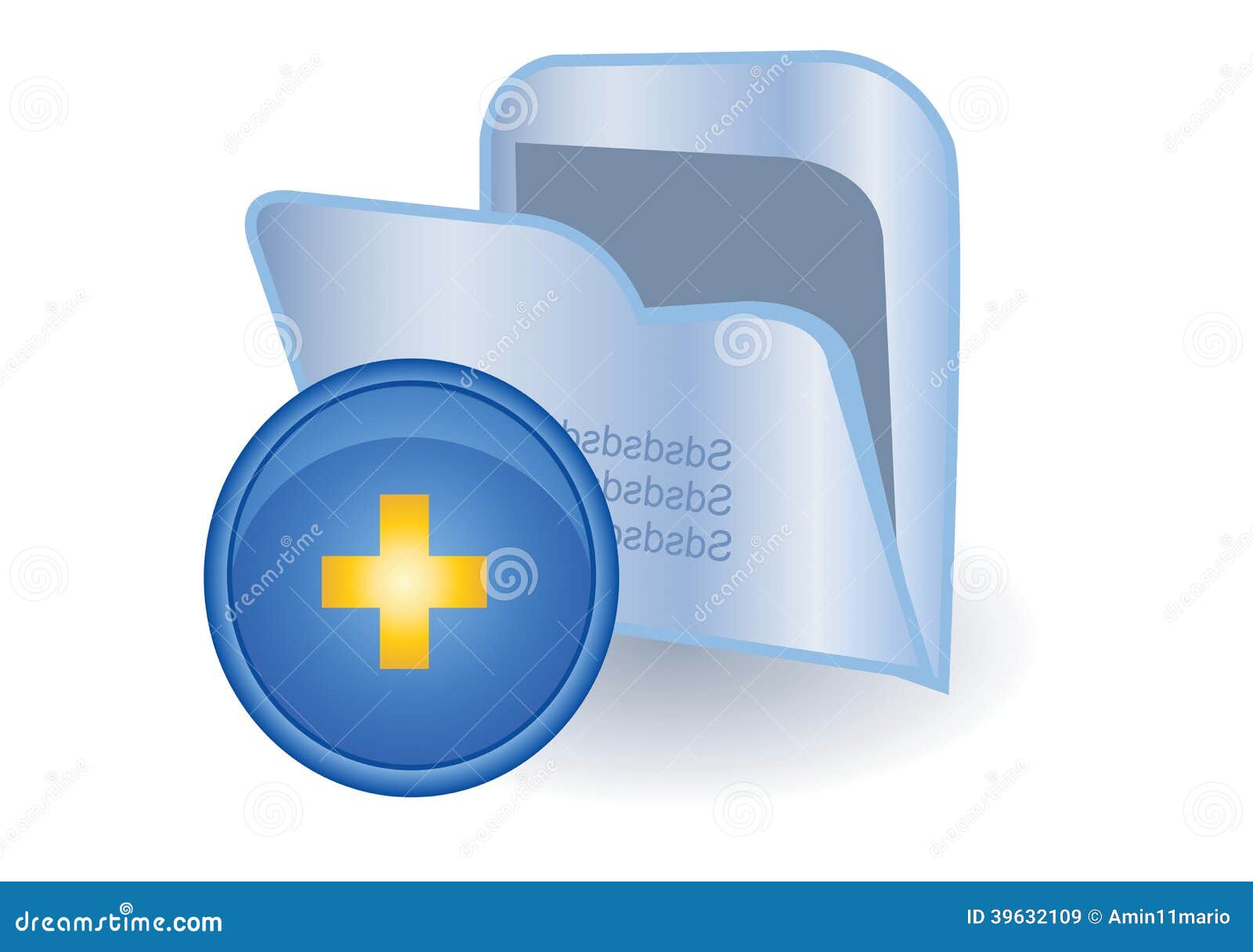 Postcard with sign plus stock illustration. Illustration of business