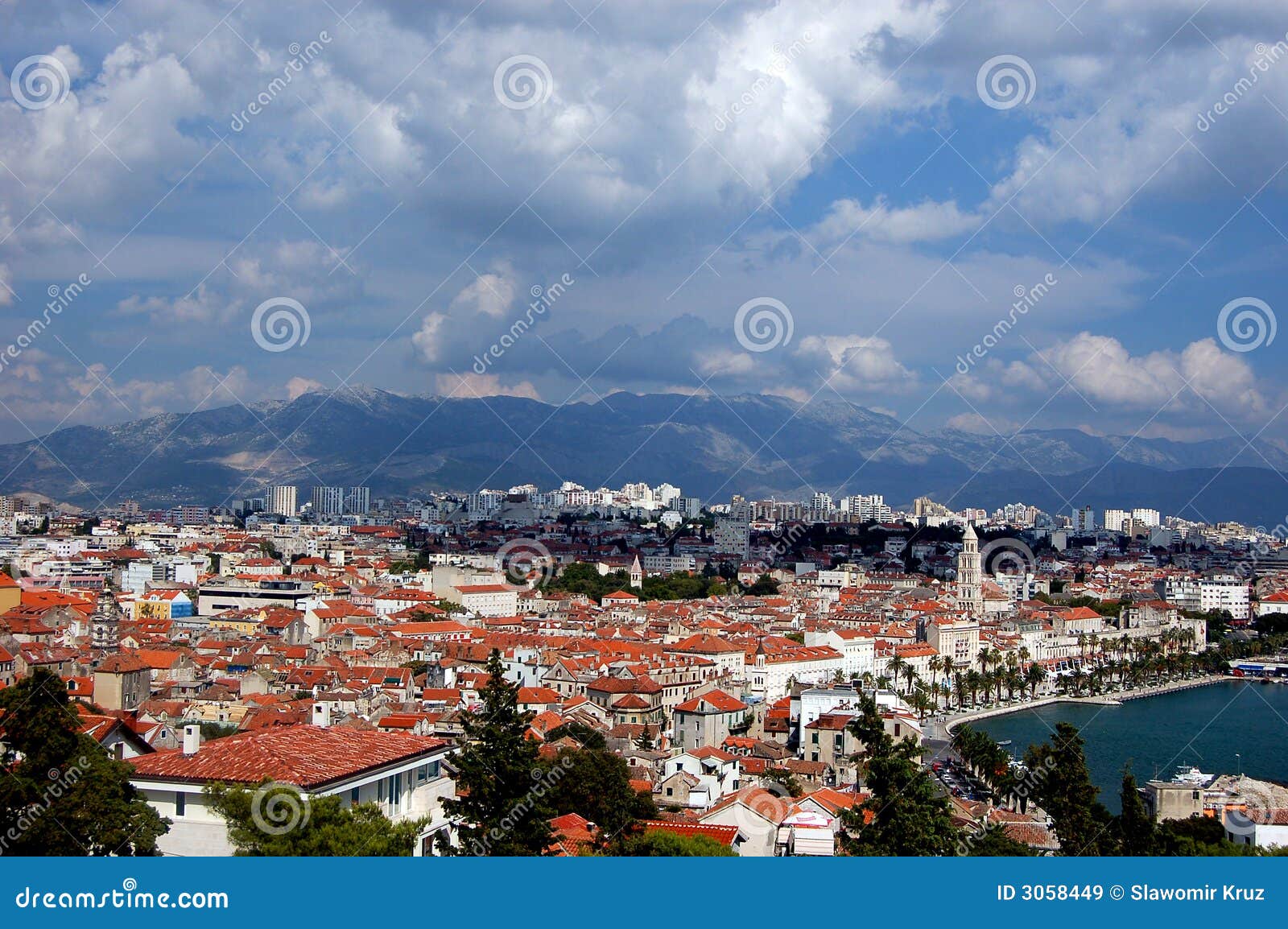 Postcard from Split, Croatia. Scenery of Split in Croatia