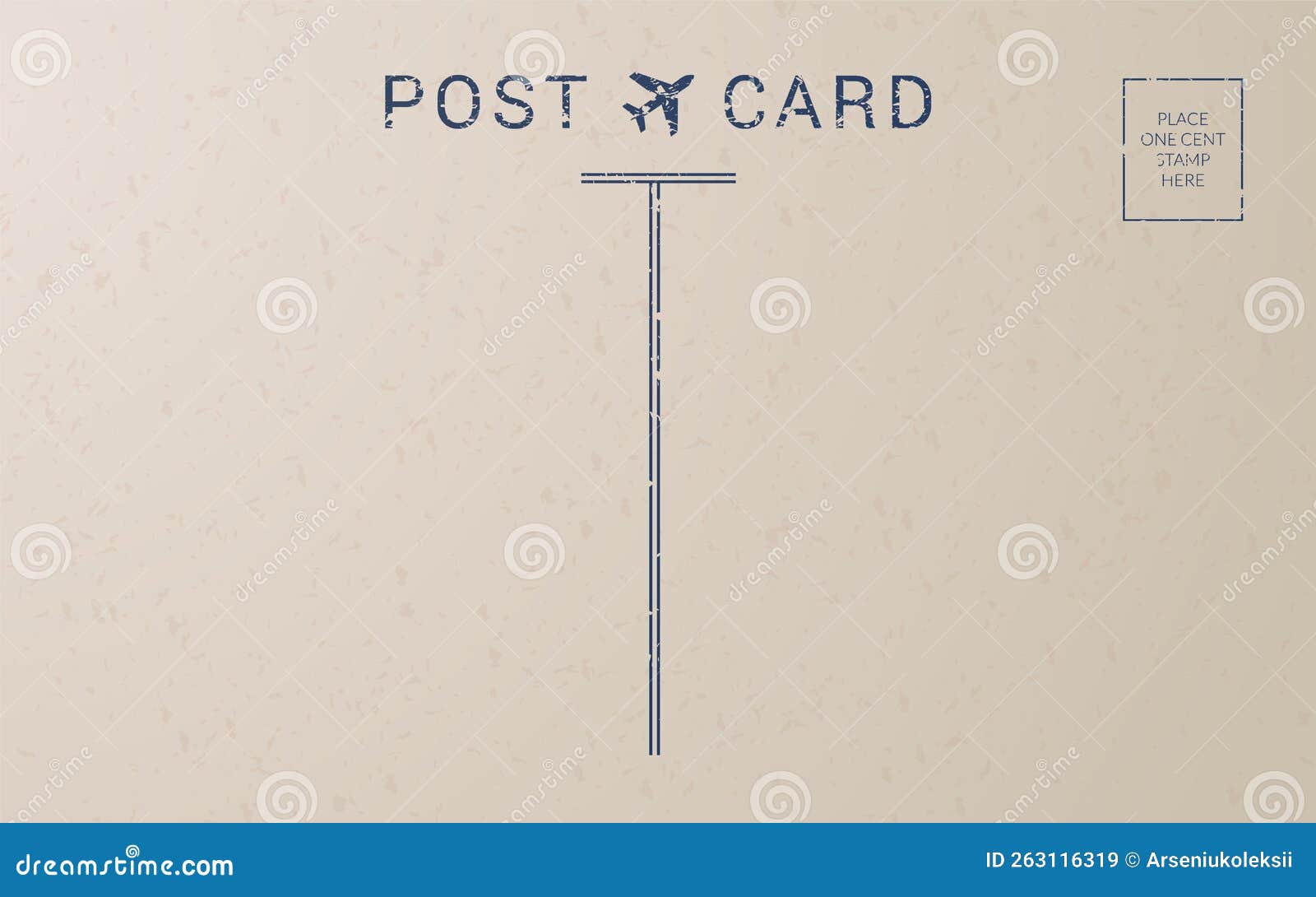 Postcard Template. Design of Blank Travel Post Card Back Stock Vector Postcard Template. Design of Blank Travel Post Card Back Stock Vector