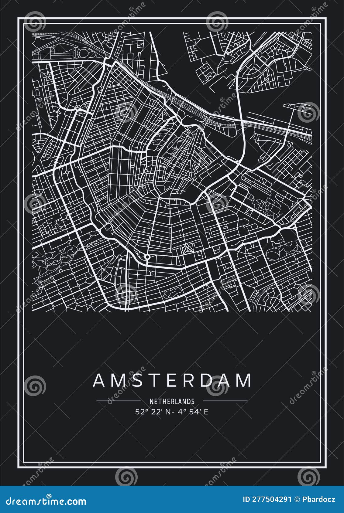 Black and White Printable Amsterdam - Poster Alap 277504291 